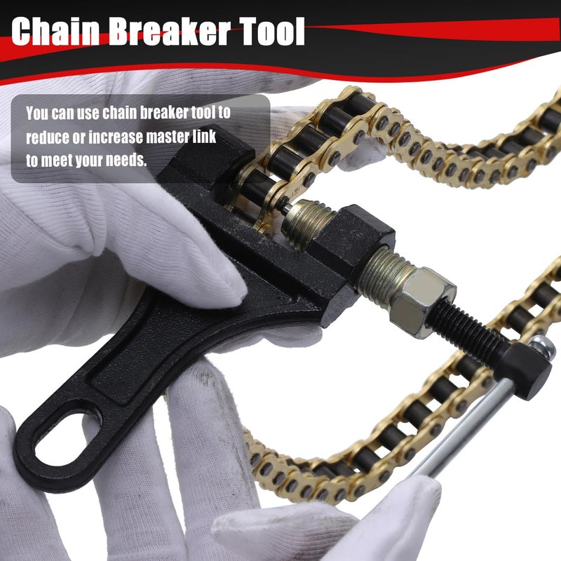 KAMIER 428 Drive Chain 102 Links Gold with Chain Breaker for 50cc 70cc 90cc 110cc 125cc CT90 CT110 TaoTao Coolster Vitacci Apollo Trailmaster Pit Dirt Bike 4 Wheeler ATV Quad Go Kart Heavy Duty Parts - Image 5
